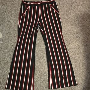 INC International Concepts Black and Red Striped Pants